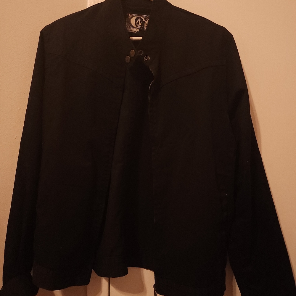 VOLCOM Black Frochickie "Lovin Phoebe" moto ladies jacket XL